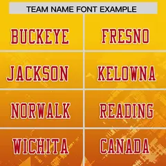 Gold Red Star Gradient Flag Football Jersey 3