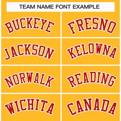 Gold Red-White Classic Style Hockey Jersey 3