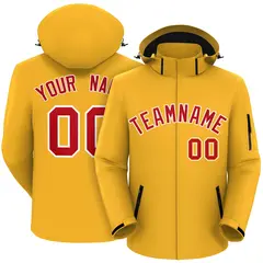 Gold Red-White Classic Waterproof Jacket 1