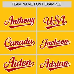 Gold Red White Gradient Varsity Raglan Letterman Jacket 3