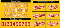 Gold Red-White Stripe Raglan Sleeves Baseball Jersey 3