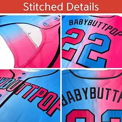 Gold Rose Red Tiny Spot Gradient Authentic Baseball Jersey 6