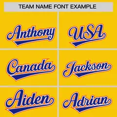 Gold Royal and Orange Raglan Sleeves Baseball Jersey 3