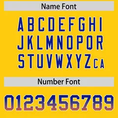 Gold Royal and Orange Sides Gradient Fashion Football Jersey 4