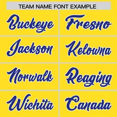 Gold Royal and White Side Stripe Football Jersey 3