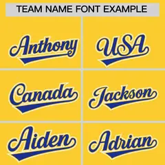 Gold Royal Blue Ice Cream Helmet Pattern Hockey Jersey 3