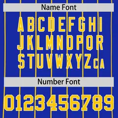 Gold Royal Blue Reversible Stripe Baseball Jersey 6