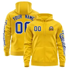 Gold Royal Classic Full-Zip Varsity Letterman Jacket Hoodie 1
