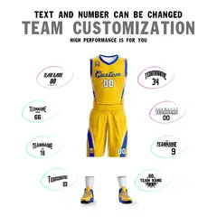 Gold Royal Classic Mesh Basketball Jersey 4