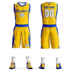 Gold Royal Classic Mesh Basketball Jersey