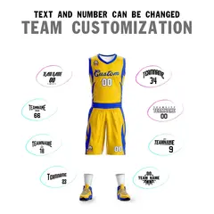 Gold Royal Classic Mesh Basketball Jersey 4