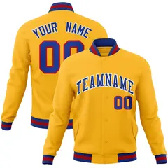Gold Royal Classic Varsity Full-Snap Letterman Jacket 1