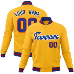 Gold Royal Classic Varsity Full-Snap Letterman Jacket 1