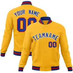 Gold Royal Classic Varsity Full-Snap Letterman Jacket