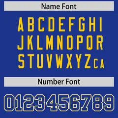 Gold Royal Color Block Authentic Football Jersey 4
