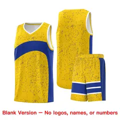 Gold Royal Dot Graffiti Irregular Pattern Basketball Jersey 7