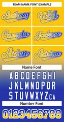 Gold Royal Gold-White Gradient Two-Button Softball Jersey 3