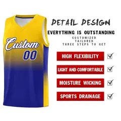 Gold Royal Gradient Basketball Jersey Sports Uniform 2
