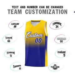 Gold Royal Gradient Basketball Jersey Sports Uniform 4