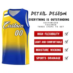 Gold Royal Gradient Basketball Jersey Sports Uniform 2
