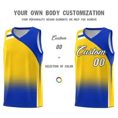 Gold Royal Gradient Basketball Jersey Sports Uniform 3