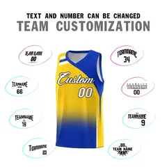 Gold Royal Gradient Basketball Jersey Sports Uniform 4