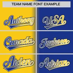 Gold Royal Gradient Full-Zip Fashion Letterman Bomber Jacket 3