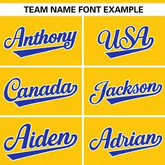 Gold Royal Gradient Ribbed Authentic Baseball Jersey 3