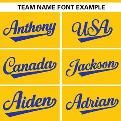 Gold Royal Gradient Ribbed Authentic Baseball Jersey 3