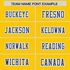 Gold Royal Gradient Side Pattern Authentic Football Jersey 3