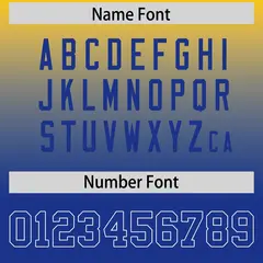 Gold Royal Gradient Side Pattern Authentic Football Jersey 4