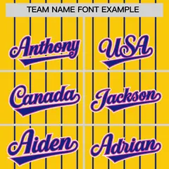 Gold Royal Gradient Stripe Fashion Sleeves Baseball Jersey 3