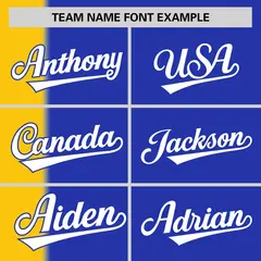 Gold Royal Gradient Stripe Two-Button Softball Jersey 3