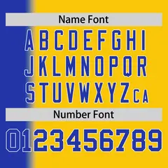 Gold Royal Pinstripe Gradient Baseball Jersey 4