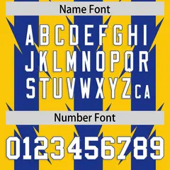 Gold Royal Razr Stripe Graffiti Pattern Flag Football Jersey 4