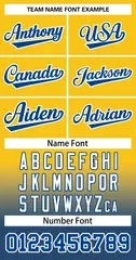 Gold Royal Royal-White Gradient Two-Button Softball Jersey 3