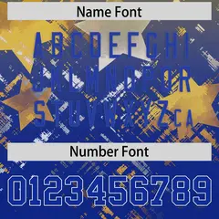 Gold Royal Star Gradient Flag Football Jersey 4