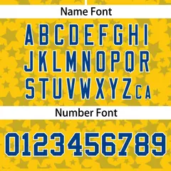 Gold Royal Star Graffiti Pattern Authentic Baseball Jersey 4