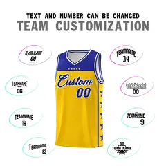 Gold Royal Star Pattern Basketball Jersey Sports Uniform 4