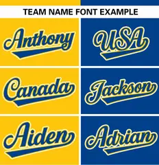 Gold Royal Stripe-Solid Combo Authentic Baseball Jersey 3