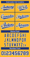 Gold Royal-White Classic Hockey Jersey 3