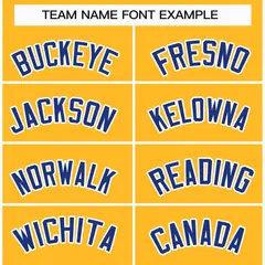 Gold Royal-White Classic Hockey Jersey 3