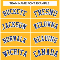 Gold Royal-White Classic Hockey Jersey 3