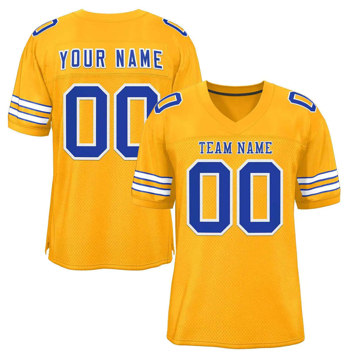 Gold Royal-White Classic Style Authentic Football Jersey