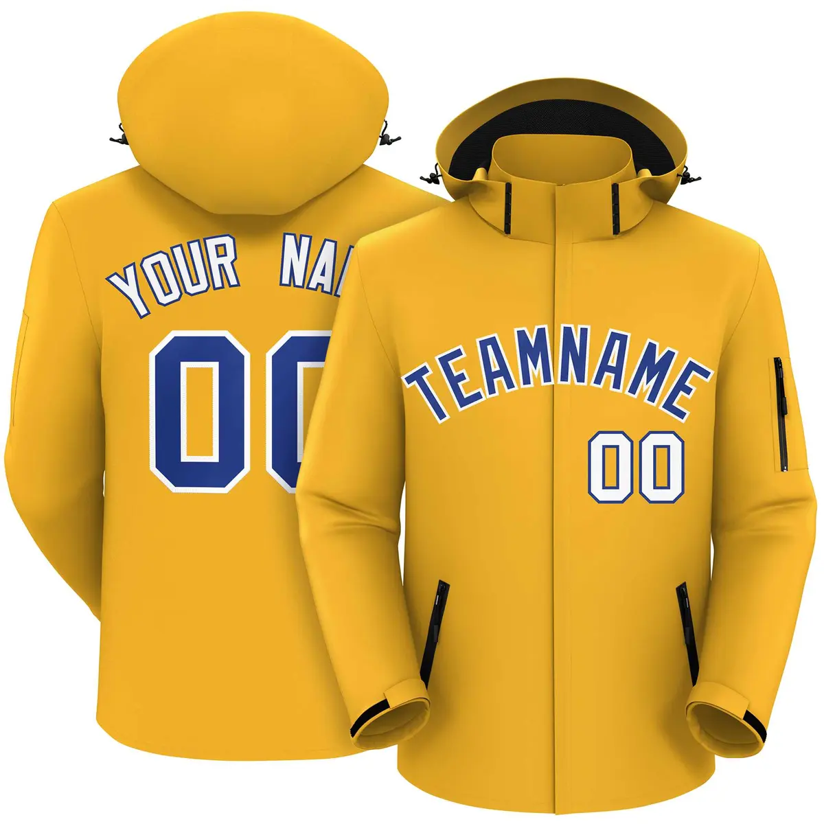 Gold Royal-White Classic Waterproof Jacket