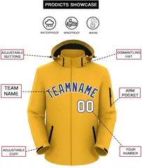 Gold Royal-White Classic Waterproof Jacket 2