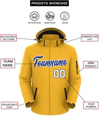 Gold Royal-White Classic Waterproof Jacket 2
