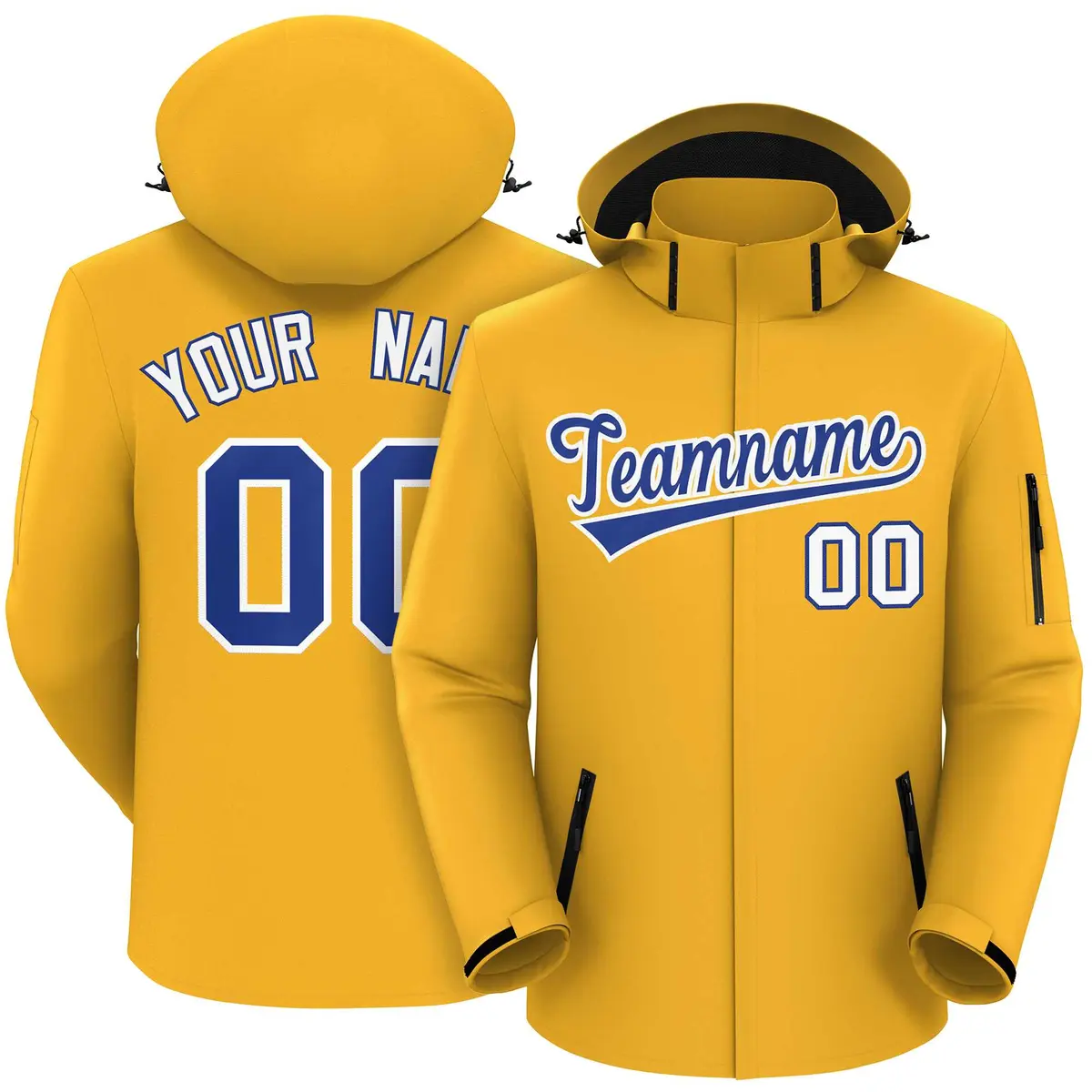 Gold Royal-White Classic Waterproof Jacket