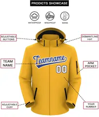 Gold Royal-White Classic Waterproof Jacket 2