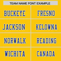 Gold Royal-White Color Block Raglan Sleeves Football Jersey 3